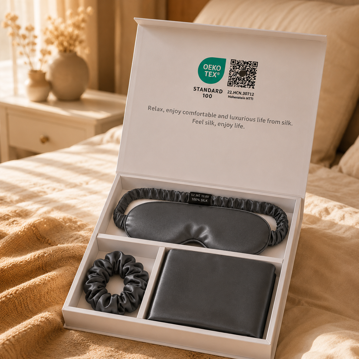 Premium Seiden-Geschenkset aus Maulbeerseide