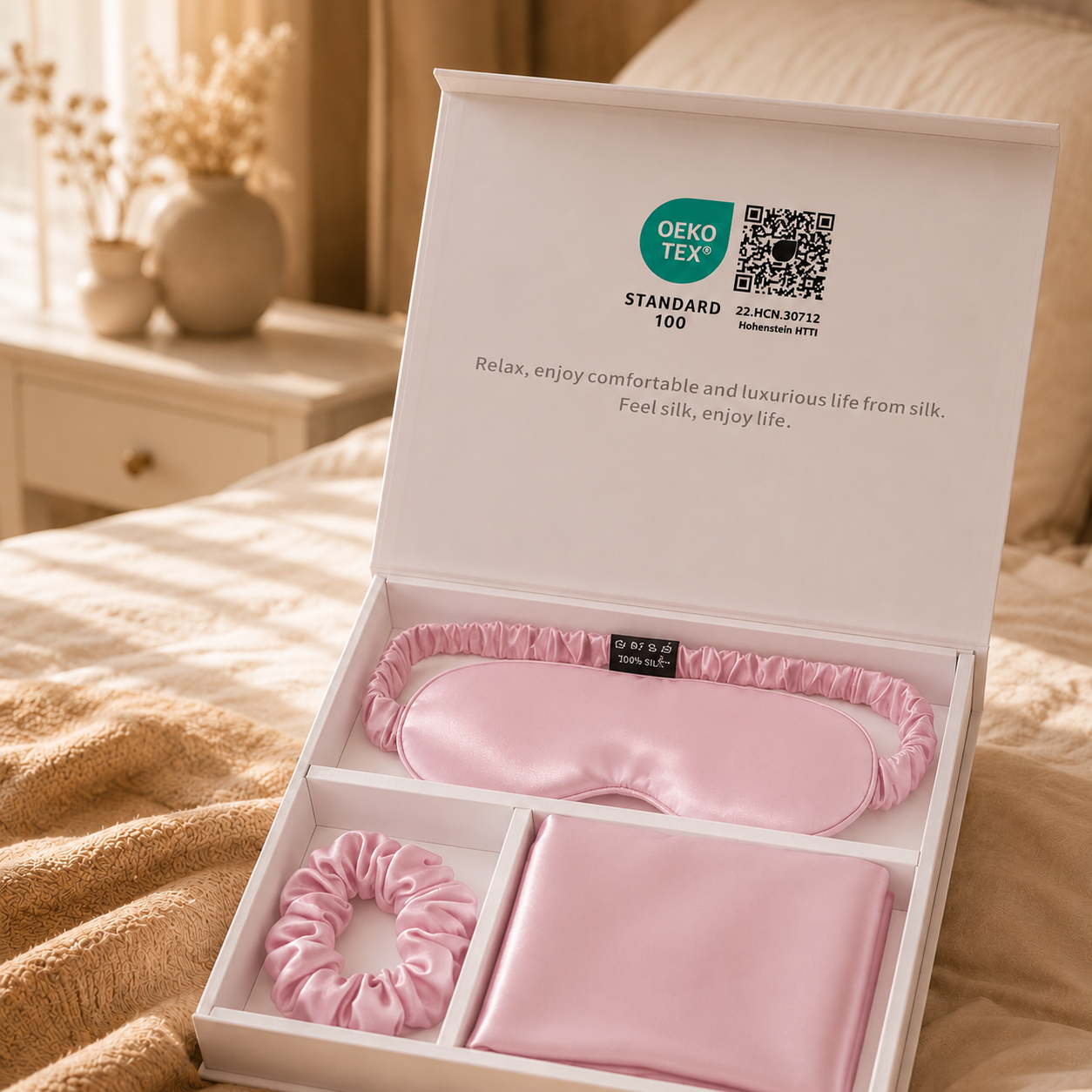 Premium Seiden-Geschenkset aus Maulbeerseide
