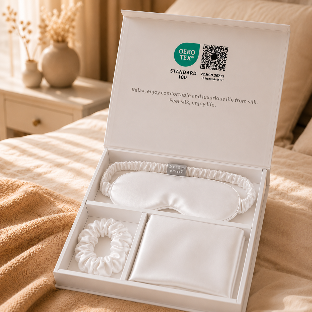 Premium Seiden-Geschenkset aus Maulbeerseide