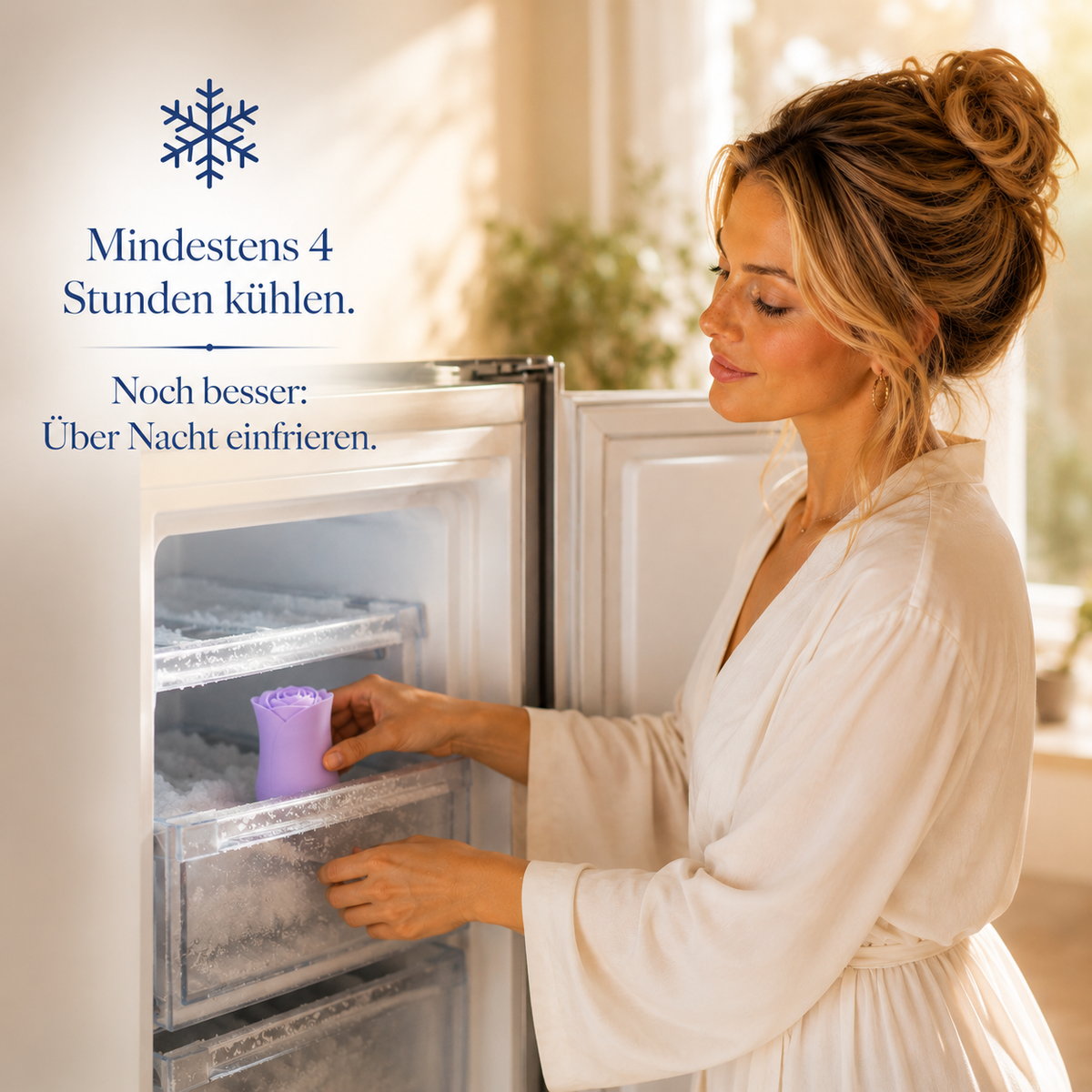 Gesichts-Eisroller im Rosendesign