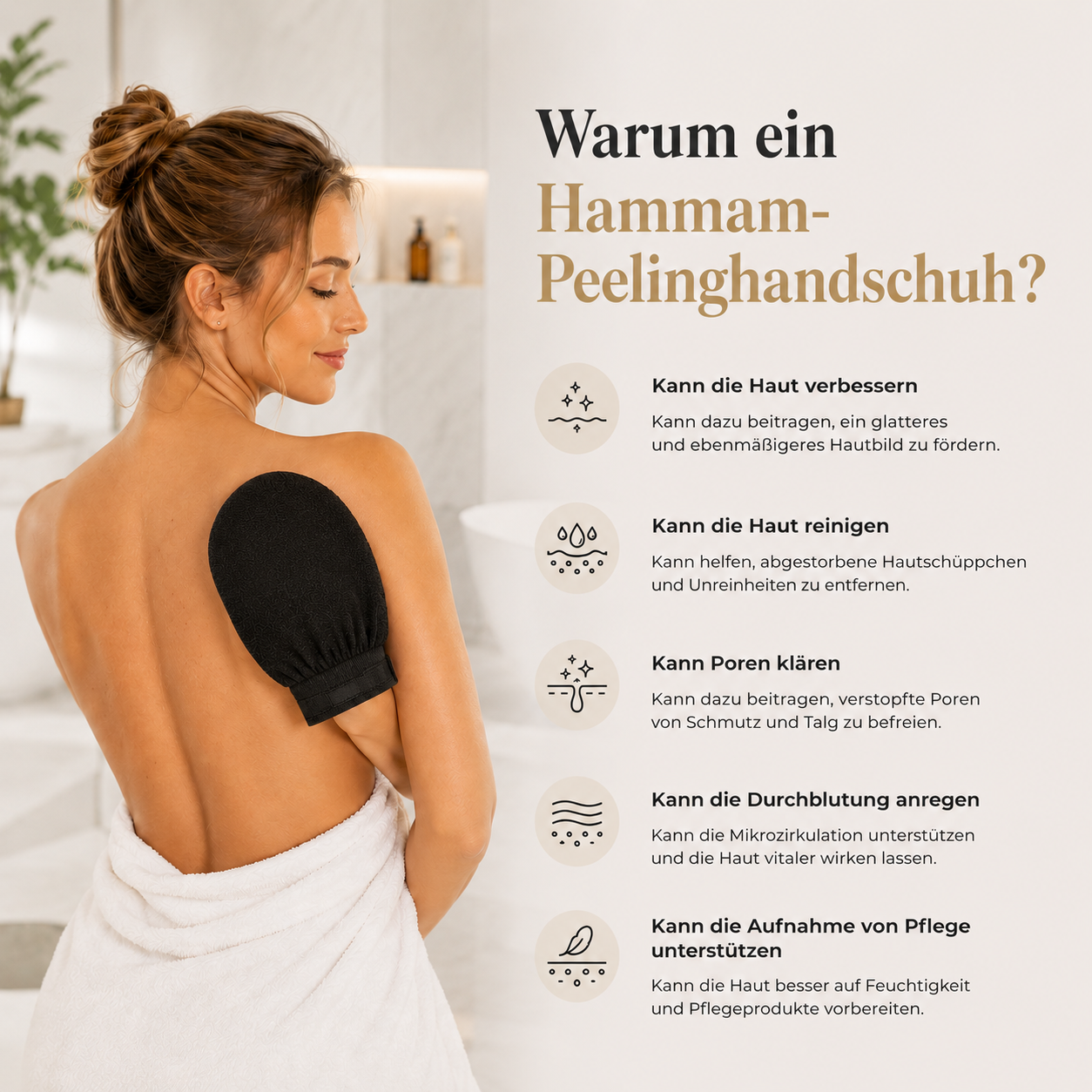 Marokkanischer Hamam Peeling-Handschuh aus Rayon