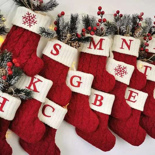 Weihnachtsstrumpf rot - Buchstabe A-Z