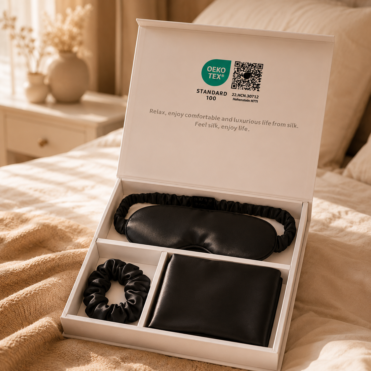 Premium Seiden-Geschenkset aus Maulbeerseide